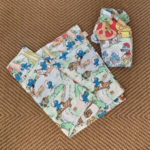 Vintage Smurfs Twin Sheet Set